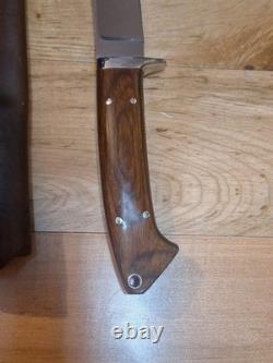 Gordon Romeis Handmade Hunting Skinner Knife Leather Sheath, Lanyard Hole Mint