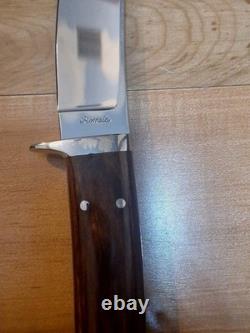 Gordon Romeis Handmade Hunting Skinner Knife Leather Sheath, Lanyard Hole Mint