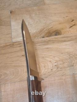 Gordon Romeis Handmade Hunting Skinner Knife Leather Sheath, Lanyard Hole Mint