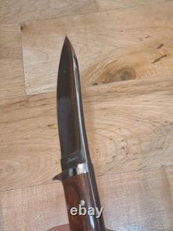 Gordon Romeis Handmade Hunting Skinner Knife Leather Sheath, Lanyard Hole Mint