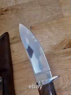 Gordon Romeis Handmade Hunting Skinner Knife Leather Sheath, Lanyard Hole Mint