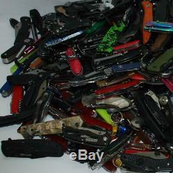 Grab Bag Lot of 6 Gov Confiscated Pocket Knives Various Brands Treasure Hunt