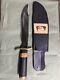 Gun-Blued High- Carbon Steel Bowie Knife, Antelope & Curly Maple Hilt WithSheath