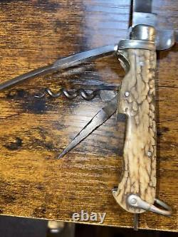 H. G. Long And Co. Sheffield Equestrian -fox Hunting Knife