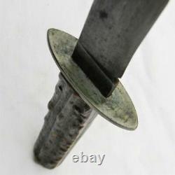HENRY SEARS & SONS 1865 hunting Bowie knife, stag handle, original sheath, RARE
