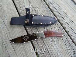 HUNTING KNIFE designed by Robert DILL Loveland Colo NWTF withSheath & Display box