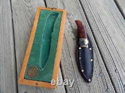 HUNTING KNIFE designed by Robert DILL Loveland Colo NWTF withSheath & Display box