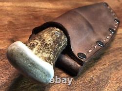 Hammer & Tine H&T Elk Fixed Blade Knife + New Leather Sheath