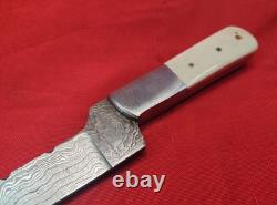 Hand Made Damascus Kitchen Knife Knuckle Saving Design
