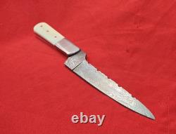 Hand Made Damascus Kitchen Knife Knuckle Saving Design