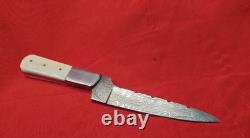 Hand Made Damascus Kitchen Knife Knuckle Saving Design