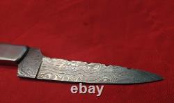 Hand Made Damascus Kitchen Knife Knuckle Saving Design