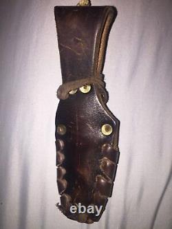 Handcrafted Native American Hunting Knife with Handmade Leather Sheath