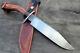 Handmade 5160 Tool Steel Hunting Bowie Knife With Antler Handle & Leather Sheath