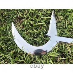 Handmade African Knife with Leather Sheath Mambele Knives Sharp Ready to Use