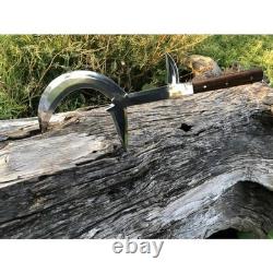 Handmade African Knife with Leather Sheath Mambele Knives Sharp Ready to Use