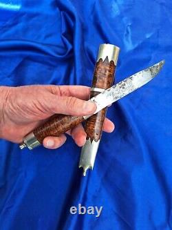 Handmade, Birch Burl, Antique Norwegian Hunting Knife