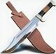 Handmade D2 Steel Bowie Knife Crocodile Dundee Style with Leather Sheath
