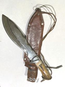 Handmade Dan Hardin Kukri Knife Stag Handle Custom Bowie with Sheath Rare
