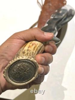Handmade Dan Hardin Kukri Knife Stag Handle Custom Bowie with Sheath Rare