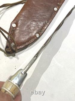 Handmade Dan Hardin Kukri Knife Stag Handle Custom Bowie with Sheath Rare