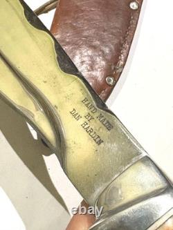 Handmade Dan Hardin Kukri Knife Stag Handle Custom Bowie with Sheath Rare