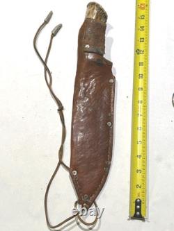Handmade Dan Hardin Kukri Knife Stag Handle Custom Bowie with Sheath Rare