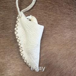 Handmade Drop Point Hunting jaw Bone Handle Steel Blade with Sheath