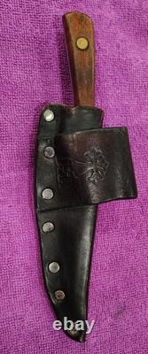 Handmade Fixed Blade Knife by Haywood Cosby, U. S. A. Crossdraw Leather Sheath