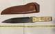 Handmade Full Tang Hunting Camp Knife Brass Handle with Leather Sheath Custom