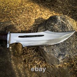 Handmade Ready to Use Bowie Knife with Leather Sheath-13 Inch 5160 Carbon Steel