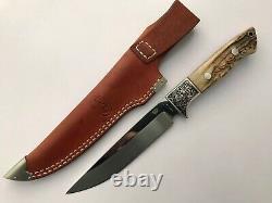 Hanwei Rock Creek Fixed Blade Hunting Knife Stag Handle Engraved