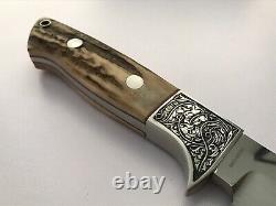 Hanwei Rock Creek Fixed Blade Hunting Knife Stag Handle Engraved