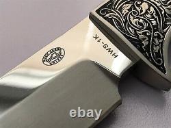 Hanwei Rock Creek Fixed Blade Hunting Knife Stag Handle Engraved