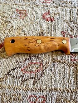 Helle Temagami CA Carbon Steel / Curly Birch Wood Handle by Les Stroud