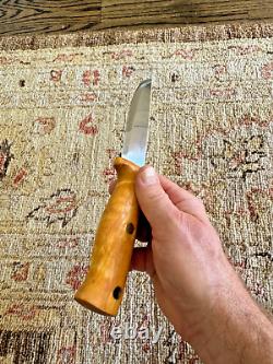 Helle Temagami CA Carbon Steel / Curly Birch Wood Handle by Les Stroud