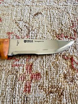 Helle Temagami CA Carbon Steel / Curly Birch Wood Handle by Les Stroud