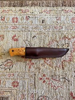 Helle Temagami CA Carbon Steel / Curly Birch Wood Handle by Les Stroud