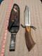 Hen & Rooster Bowie Knife Germany Elk Crown Handle