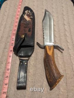 Hen & Rooster Bowie Knife Germany Elk Crown Handle