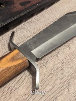 Hen & Rooster Bowie Knife Germany Elk Crown Handle