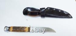 Henley + Co. German Stag Handled Hunting Knife withShealth, Excellent Condition