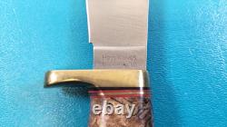 Hess Custom Knives Gladstone MI Bowie Hunter Knife + Sheath TR590