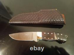 Higgins Custom Knives-JH (Co) One-Off Hunter withIronwood & Horn Scales. High-End