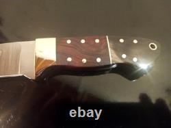 Higgins Custom Knives-JH (Co) One-Off Hunter withIronwood & Horn Scales. High-End