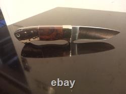 Higgins Custom Knives-JH (Co) One-Off Hunter withIronwood & Horn Scales. High-End