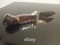 Higgins Custom Knives-JH (Co) One-Off Hunter withIronwood & Horn Scales. High-End