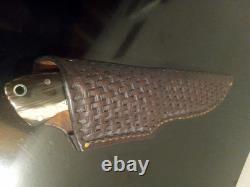 Higgins Custom Knives-JH (Co) One-Off Hunter withIronwood & Horn Scales. High-End