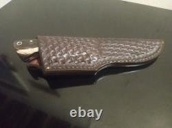 Higgins Custom Knives-JH (Co) One-Off Hunter withIronwood & Horn Scales. High-End