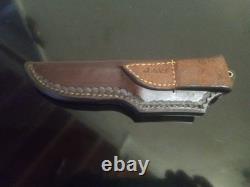 Higgins Custom Knives-JH (Co) One-Off Hunter withIronwood & Horn Scales. High-End